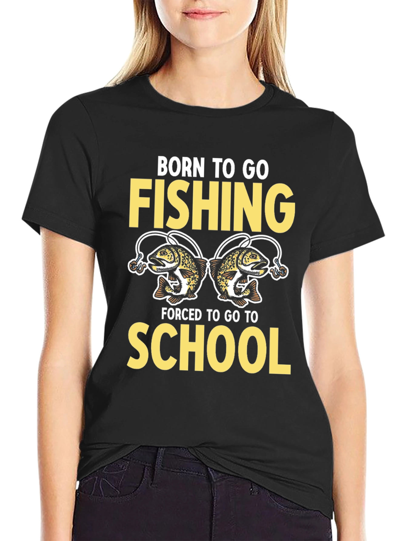 Born to Fish Graphic Tee - Humor T-Shirt