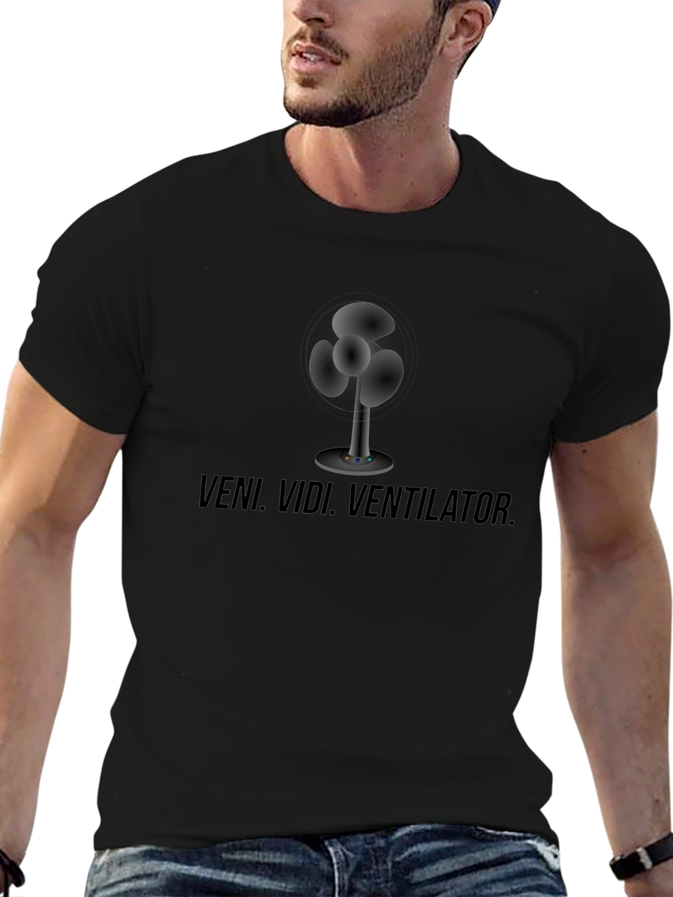 Veni Vidi Ventilator Black T-Shirt