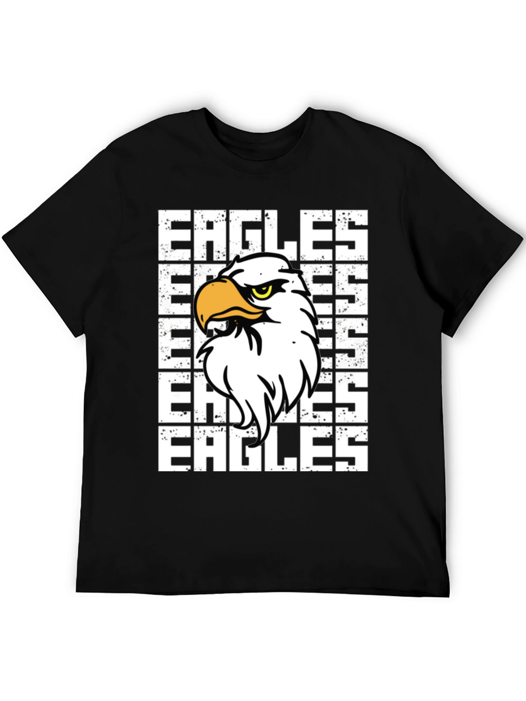 Eagles Graphic Print Black T-Shirt