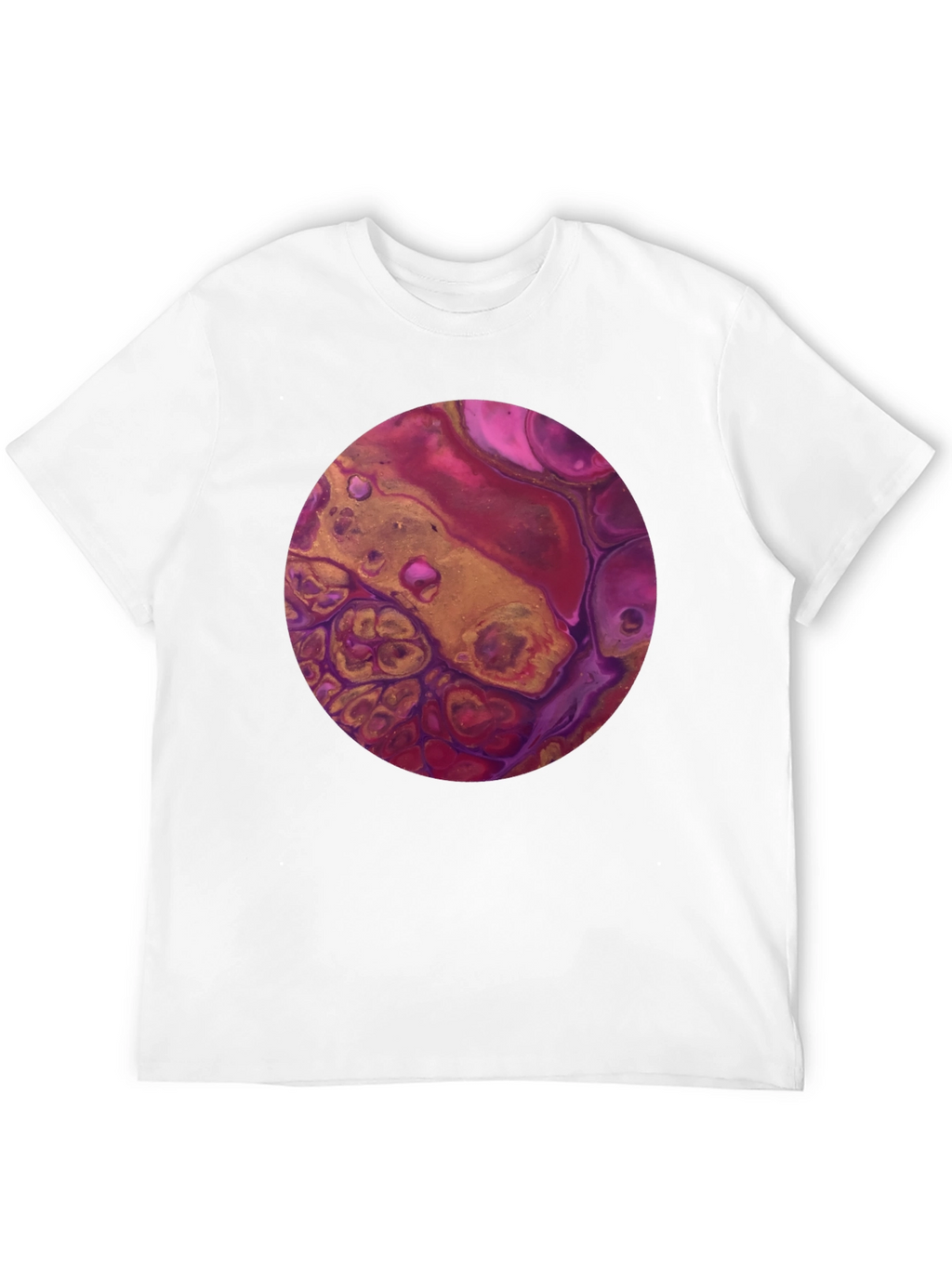 Abstract Art Circle Graphic Tee - Black