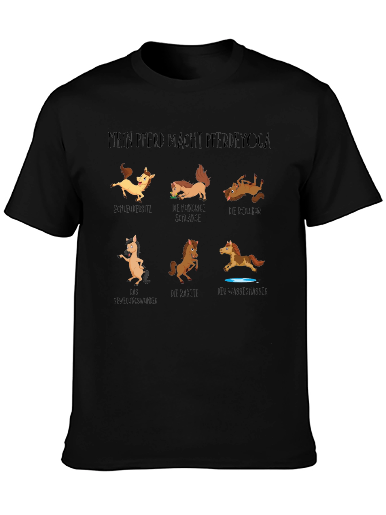 Funny Horse Yoga T-Shirt - Mein Pferd Macht Pferdeyoga