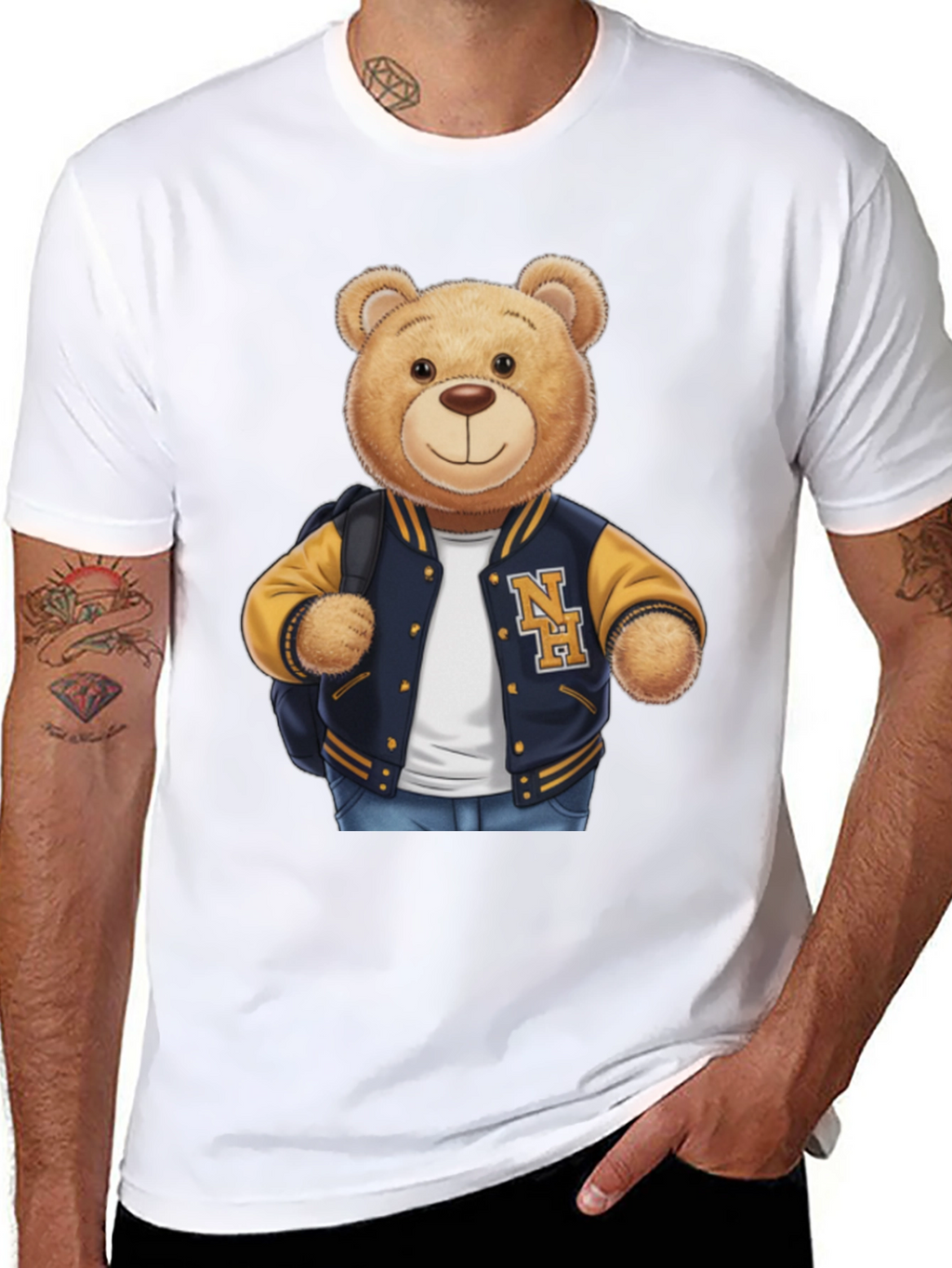 Teddy Bear Varsity Jacket T-Shirt