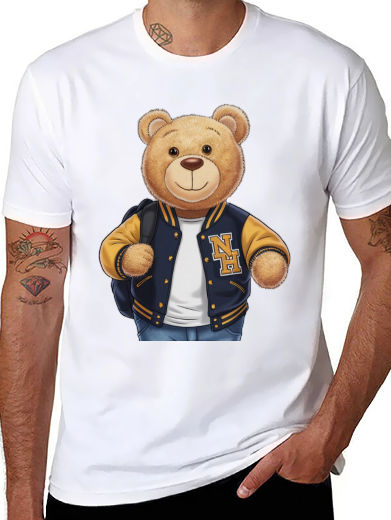 Teddy Bear Varsity Jacket T-Shirt