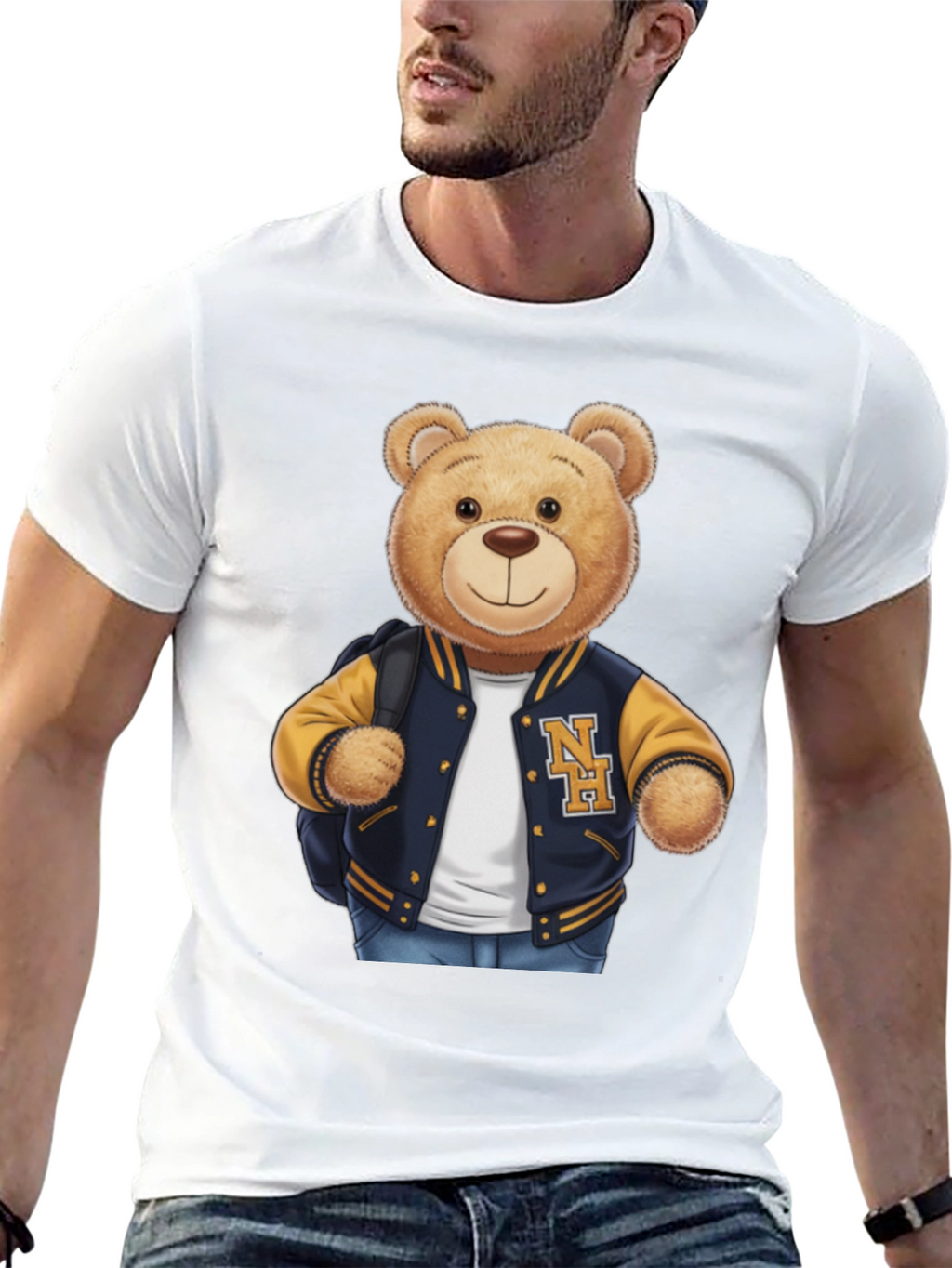 Teddy Bear Varsity Jacket T-Shirt