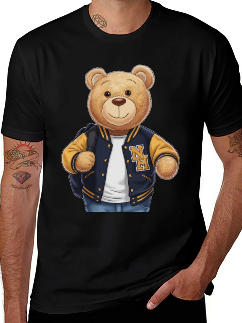 Teddy Bear Varsity Jacket T-Shirt