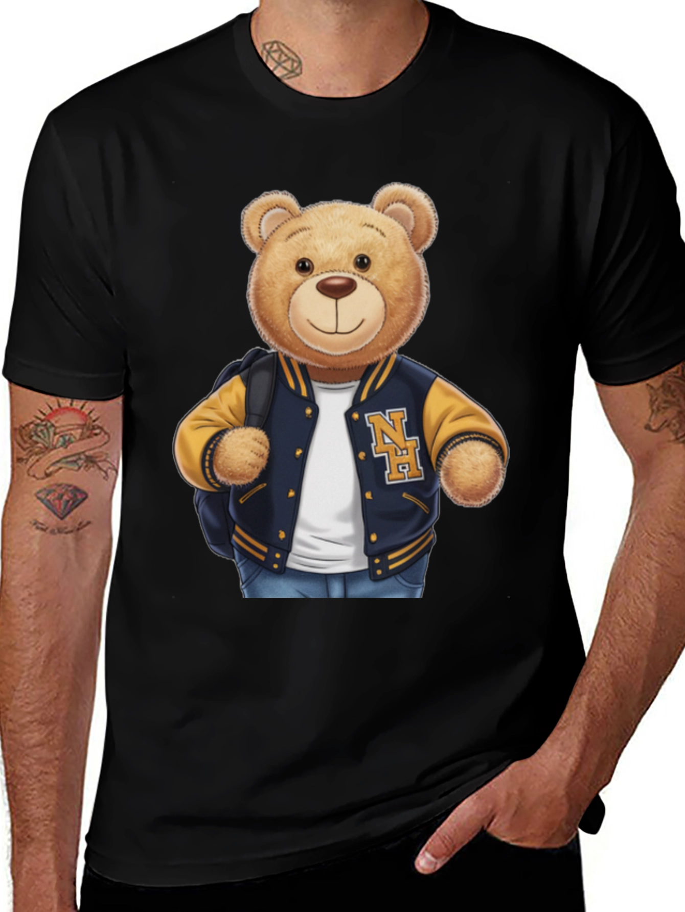 Teddy Bear Varsity Jacket T-Shirt