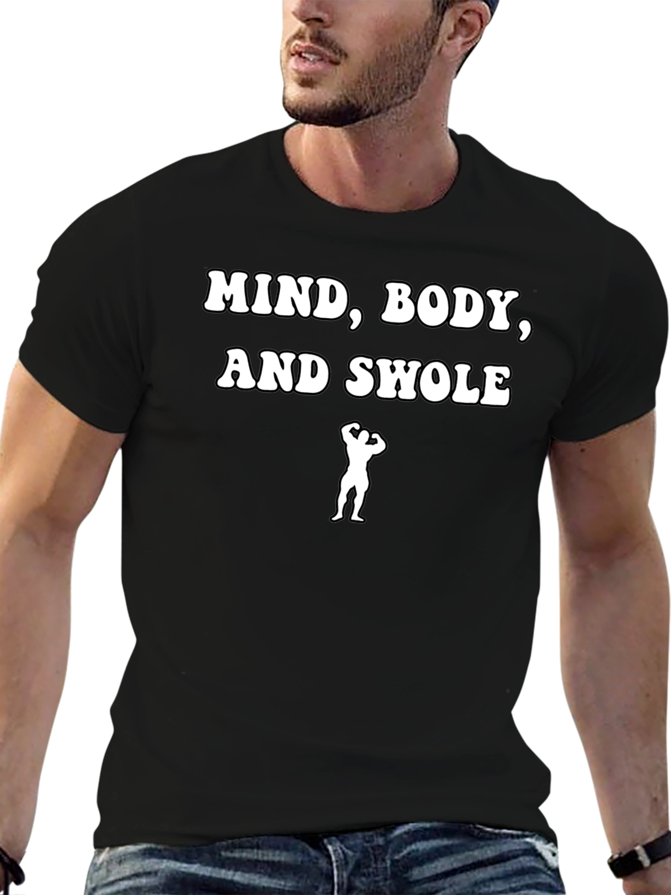 Mind Body and Swole Black T-Shirt