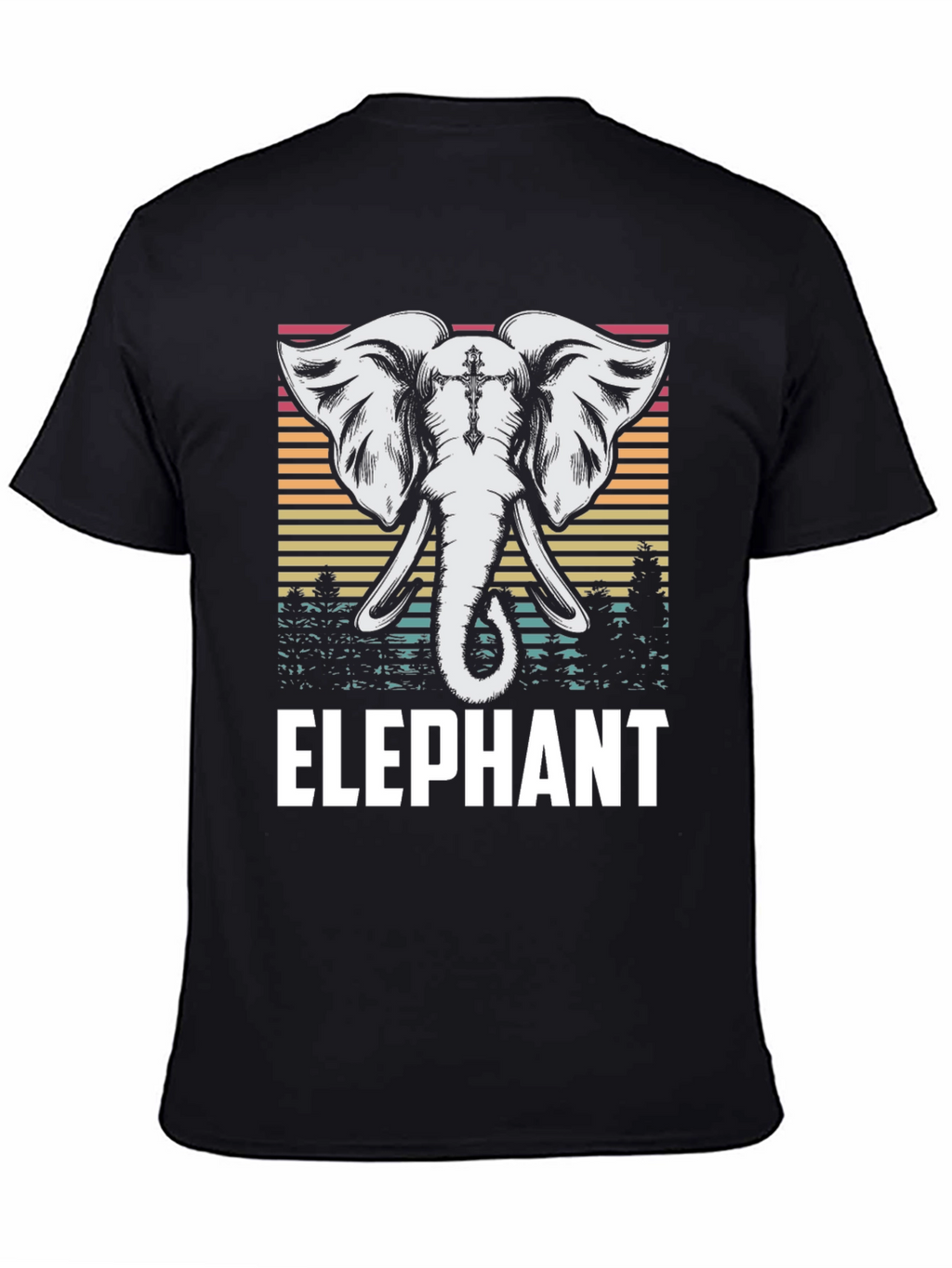 Elephant Graphic Tee - Retro Style