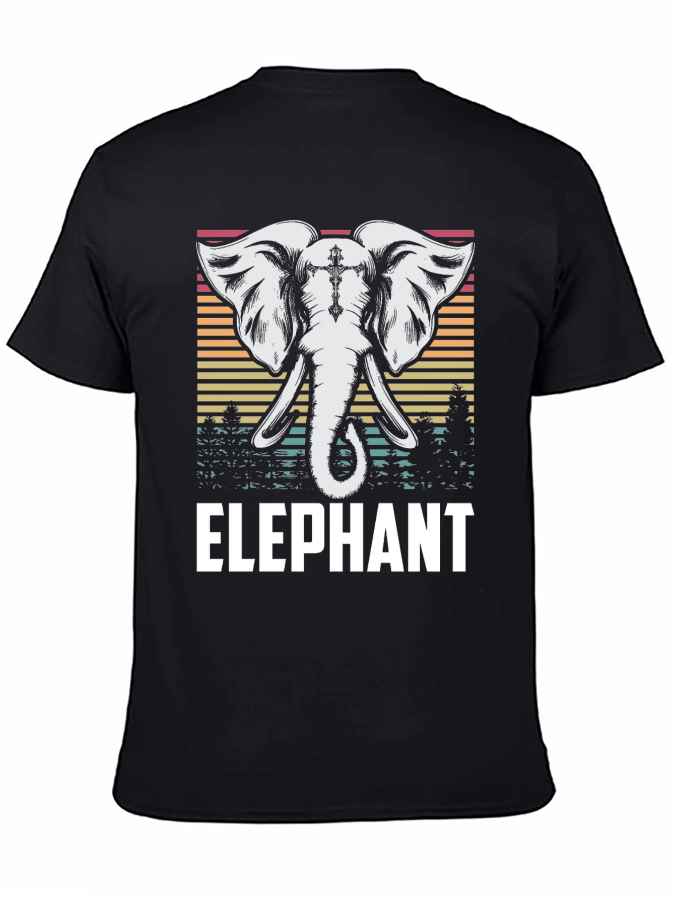 Elephant Graphic Tee - Retro Style
