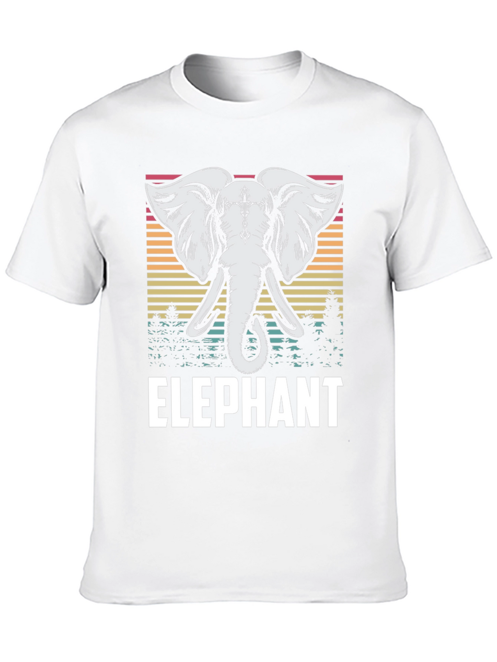 Elephant Graphic Tee - Retro Style