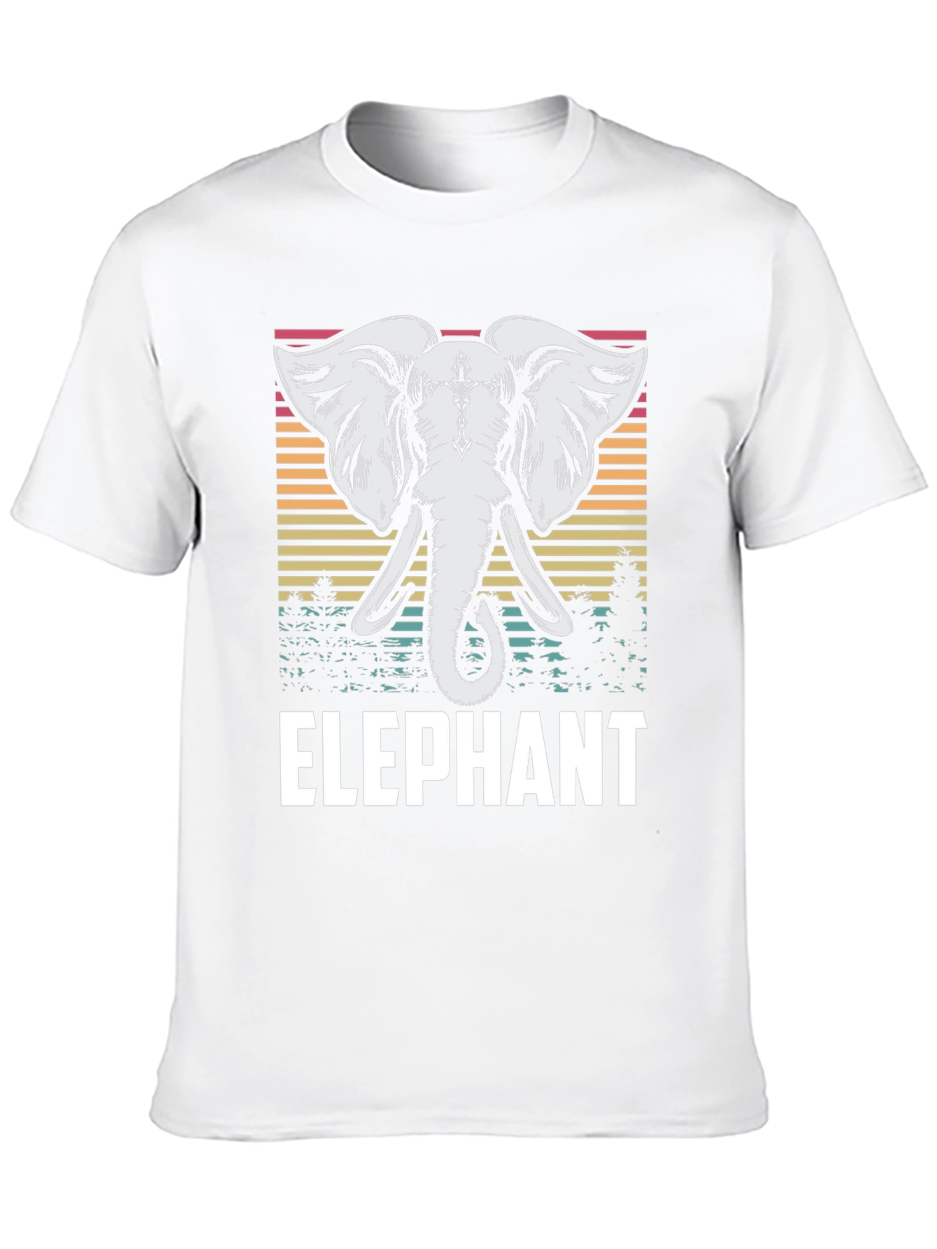 Elephant Graphic Tee - Retro Style