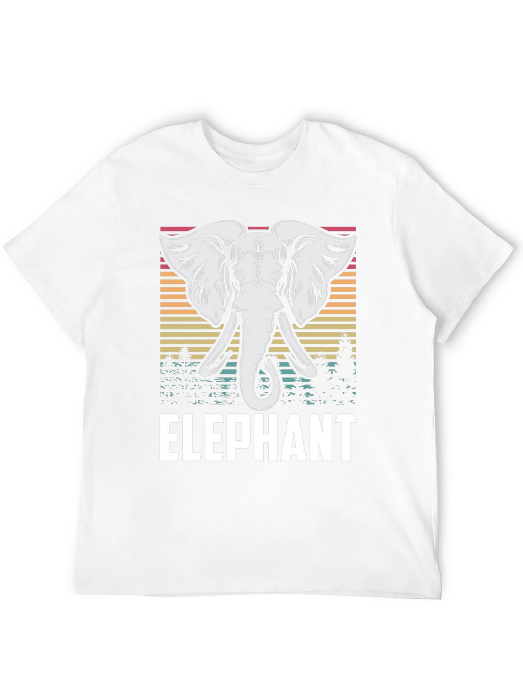 Elephant Graphic Tee - Retro Style