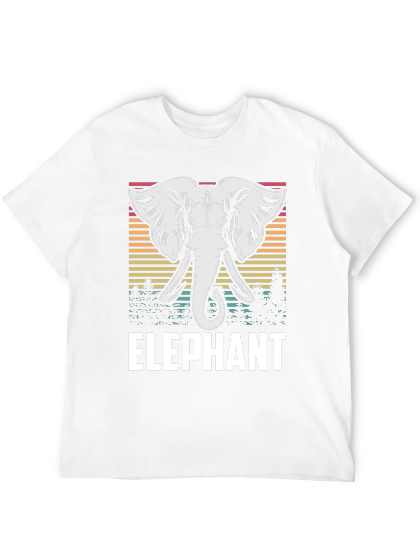 Elephant Graphic Tee - Retro Style