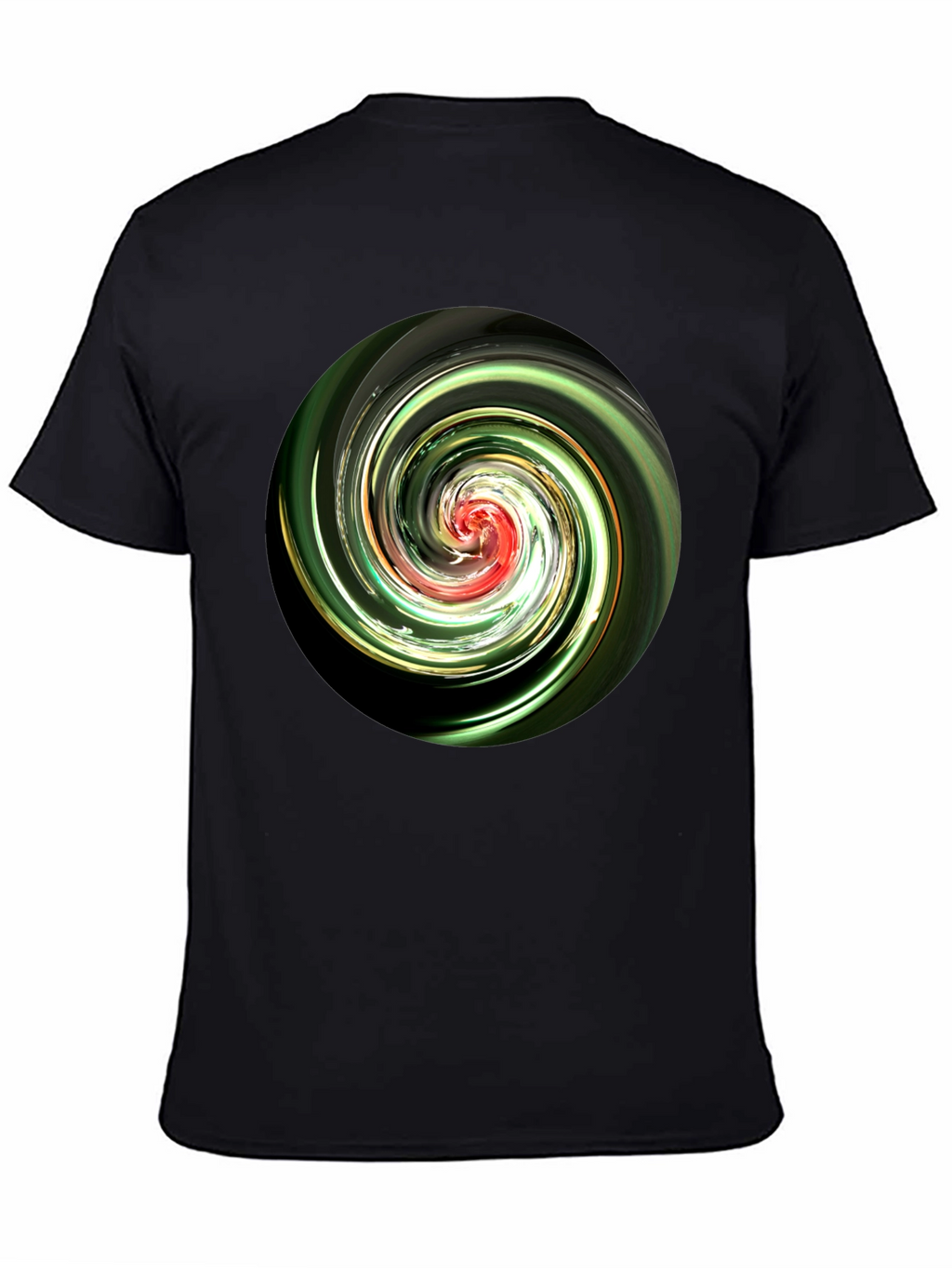 Swirl Design Black T-Shirt