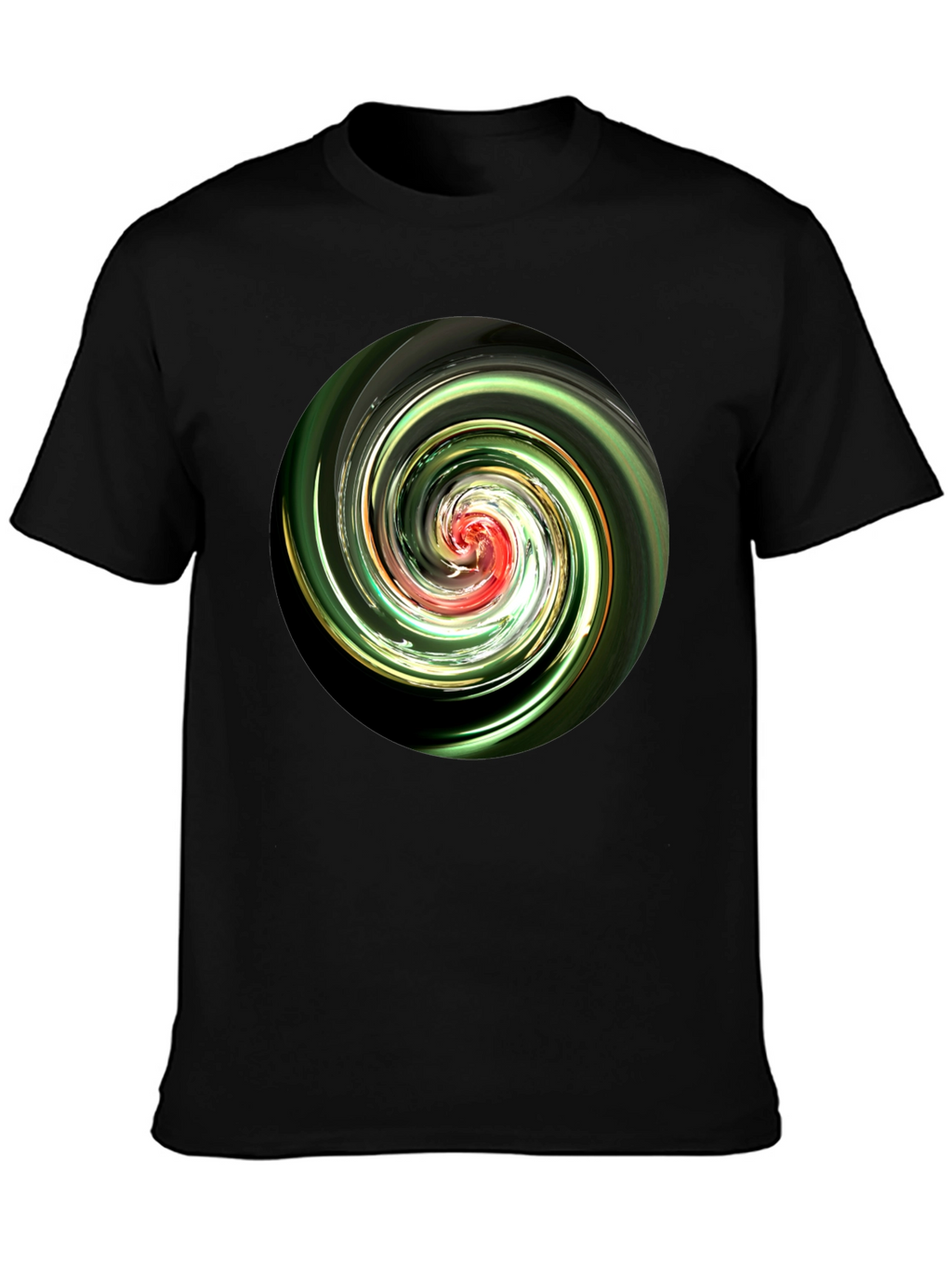 Swirl Design Black T-Shirt