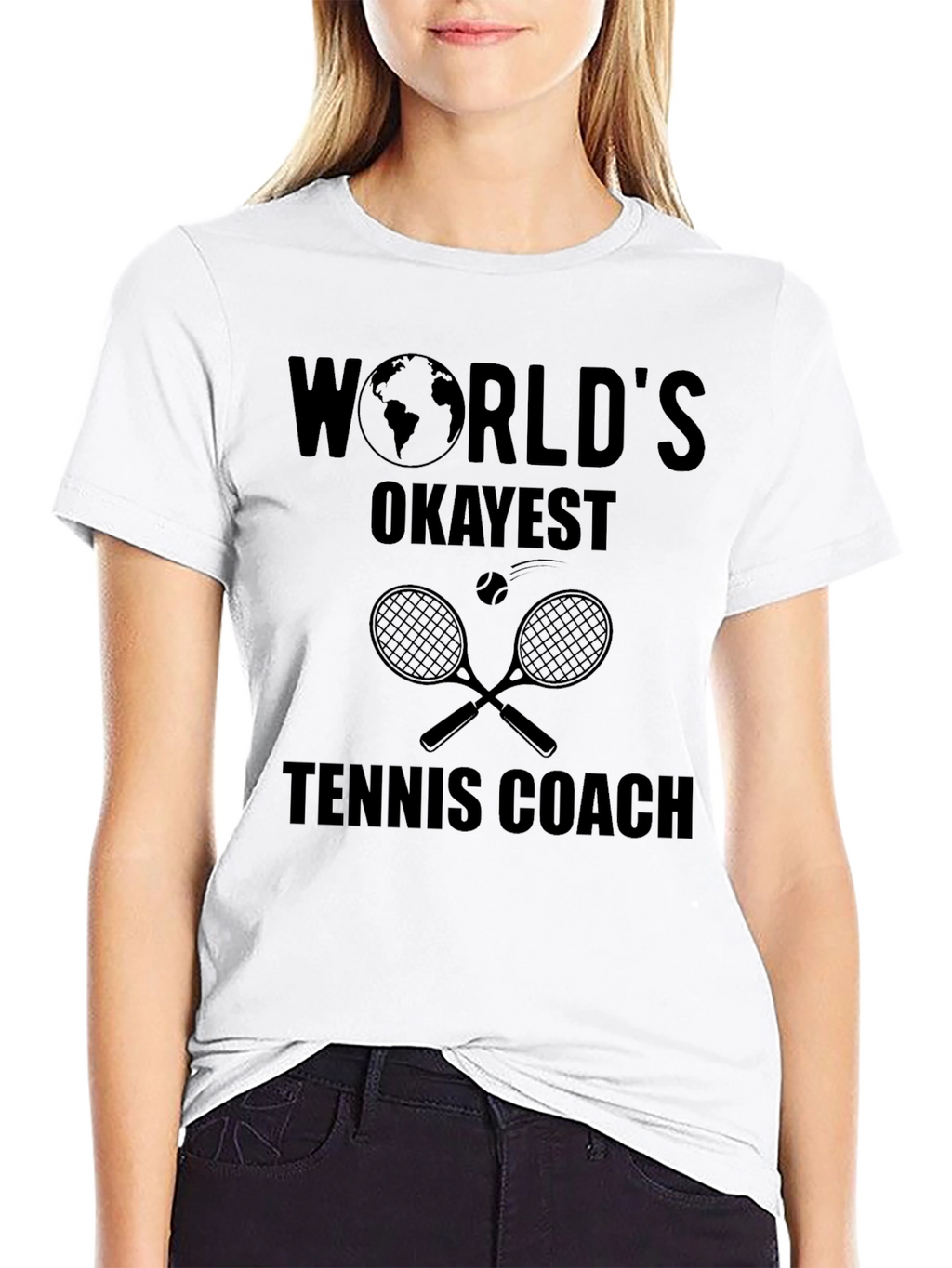Worlds Okayest Tennis Coach Graphic Tee