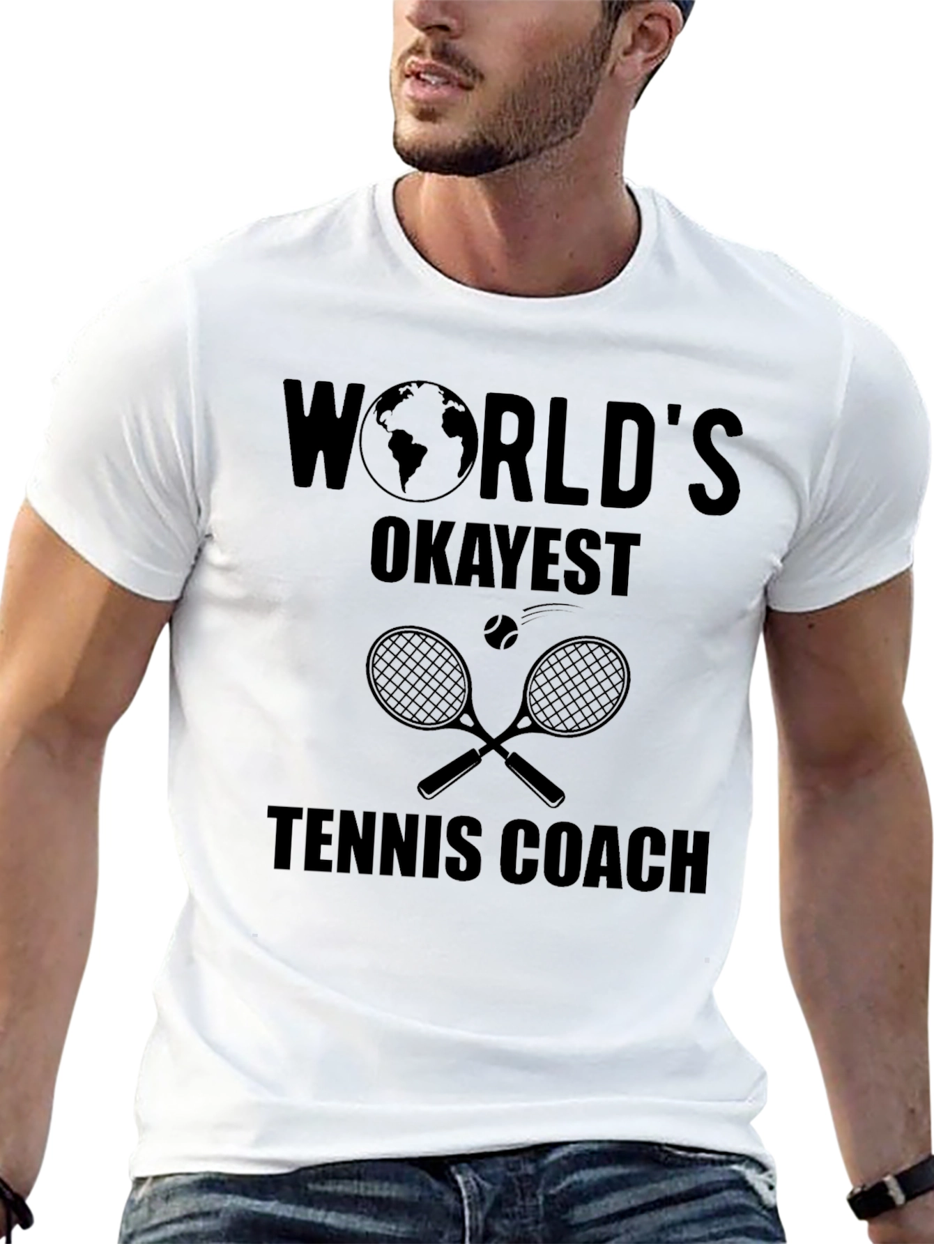 Worlds Okayest Tennis Coach Graphic Tee