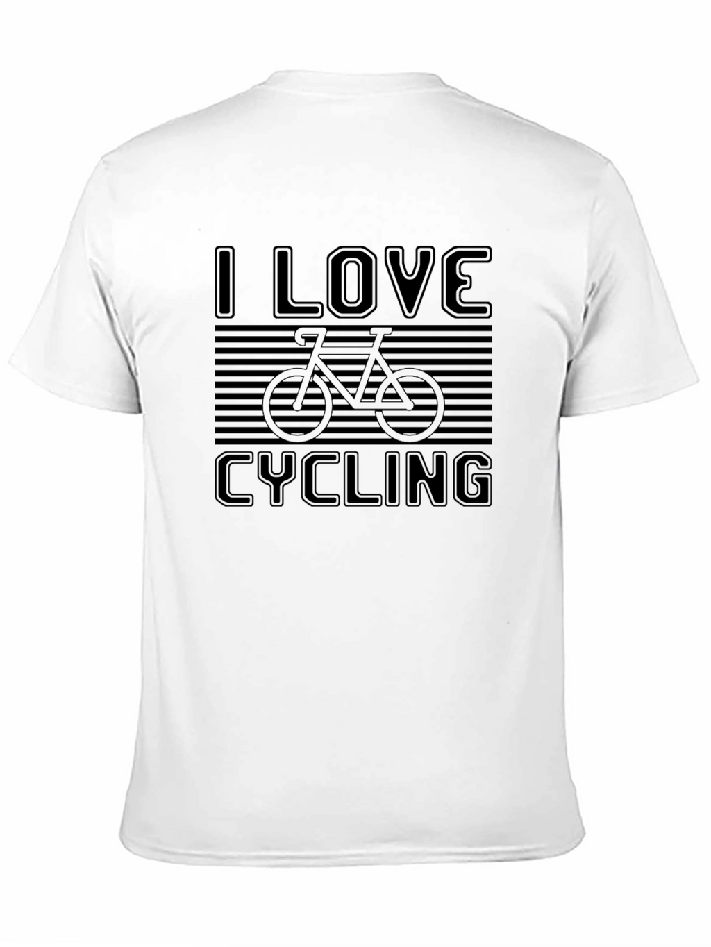 I Love Cycling Graphic Tee - Black Cotton T-Shirt