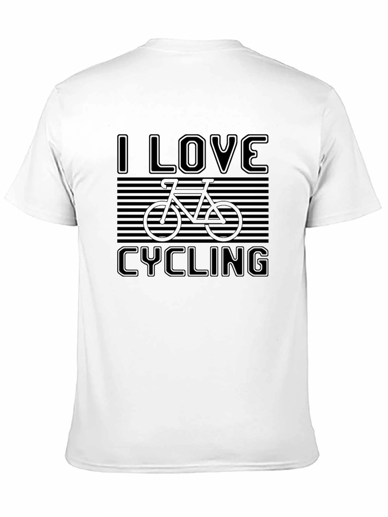 I Love Cycling Graphic Tee - Black Cotton T-Shirt