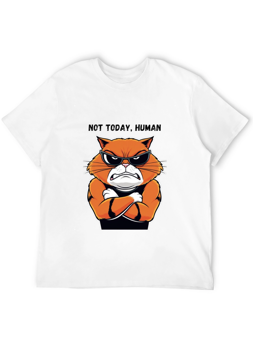 Not Today Human Cat T-Shirt - Funny Feline Tee