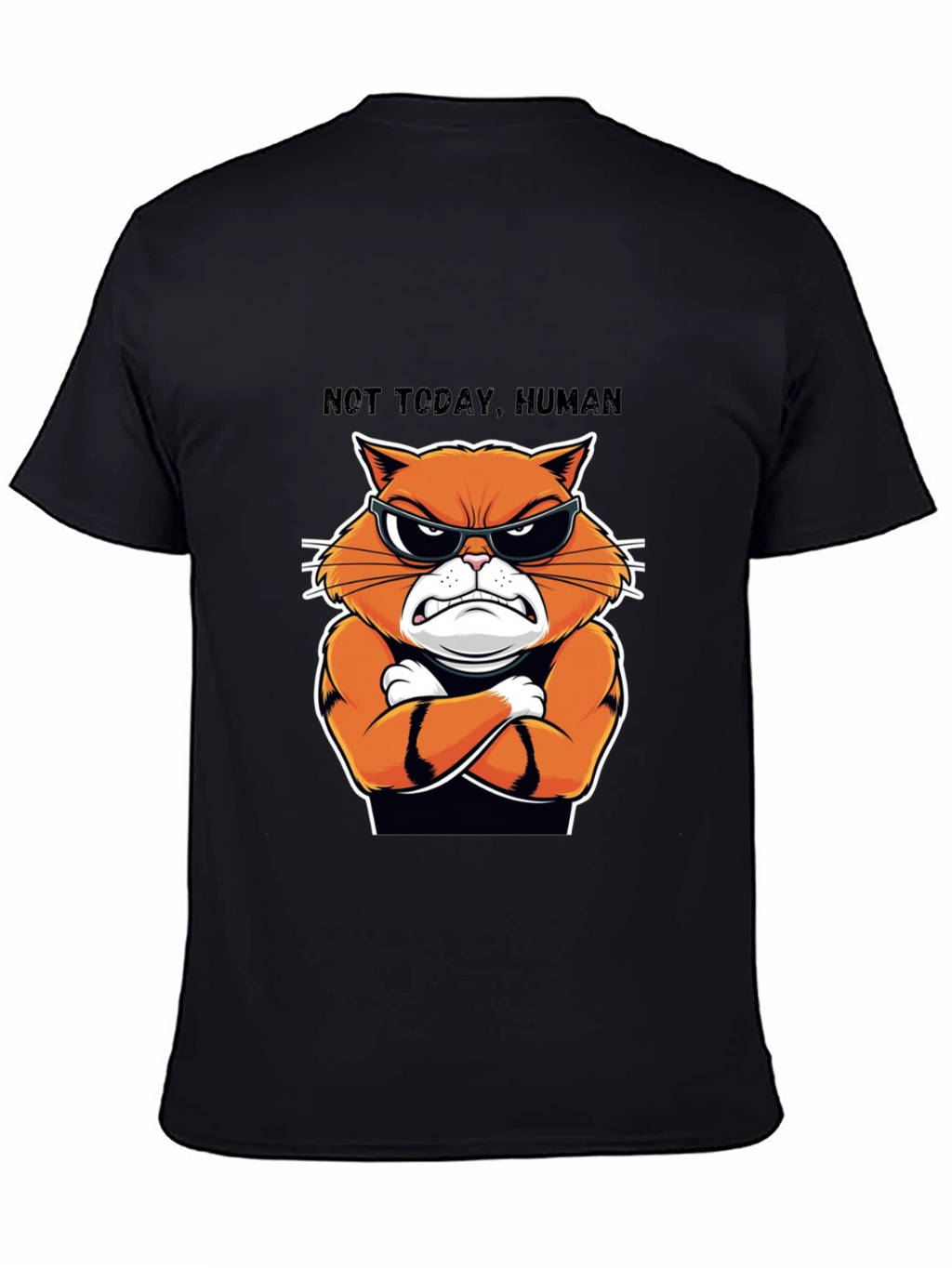 Not Today Human Cat T-Shirt - Funny Feline Tee
