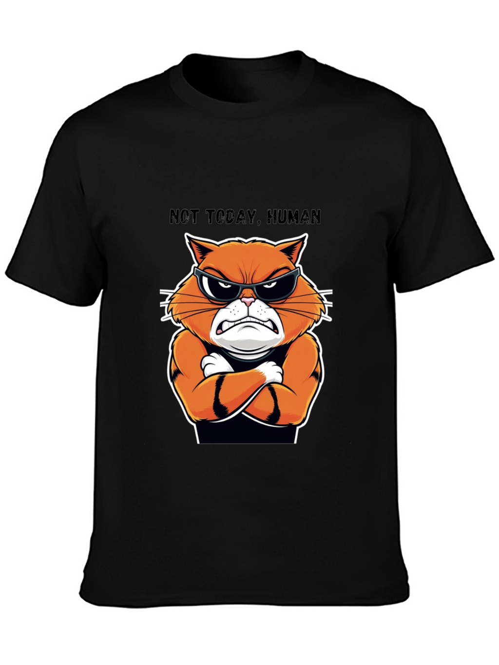 Not Today Human Cat T-Shirt - Funny Feline Tee