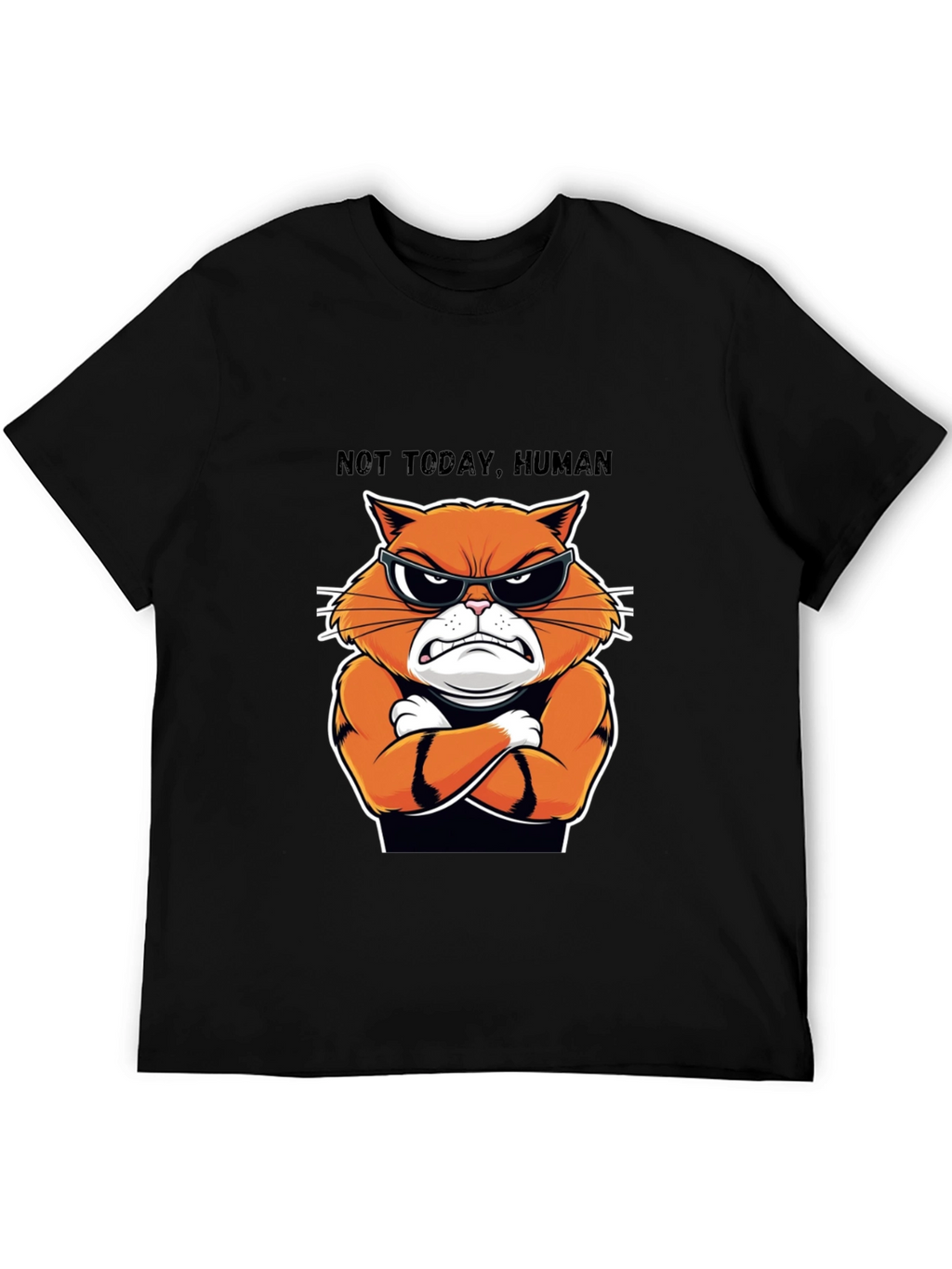 Not Today Human Cat T-Shirt - Funny Feline Tee
