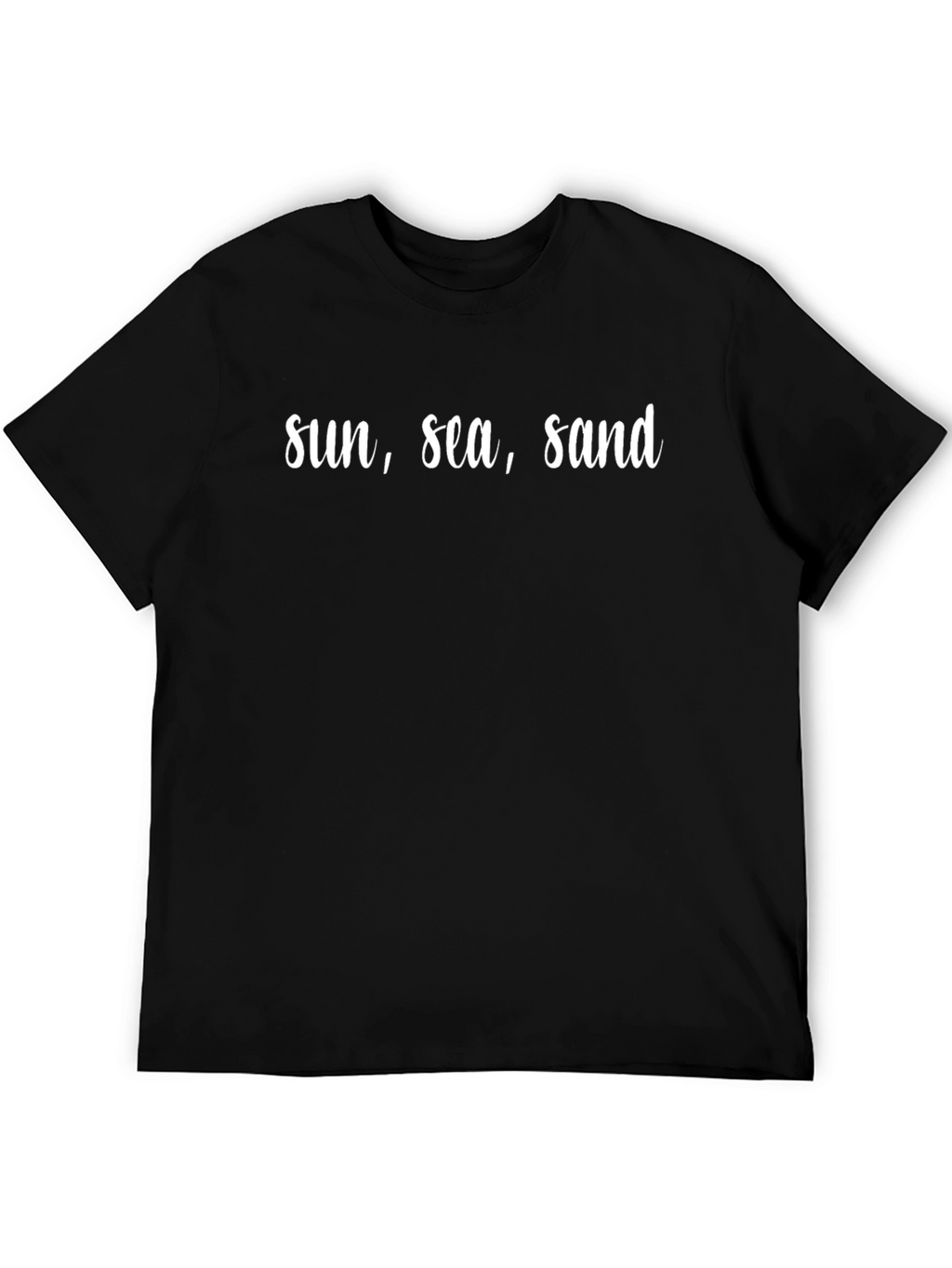 Sun Sea Sand Black T-Shirt - Mens Summer Style