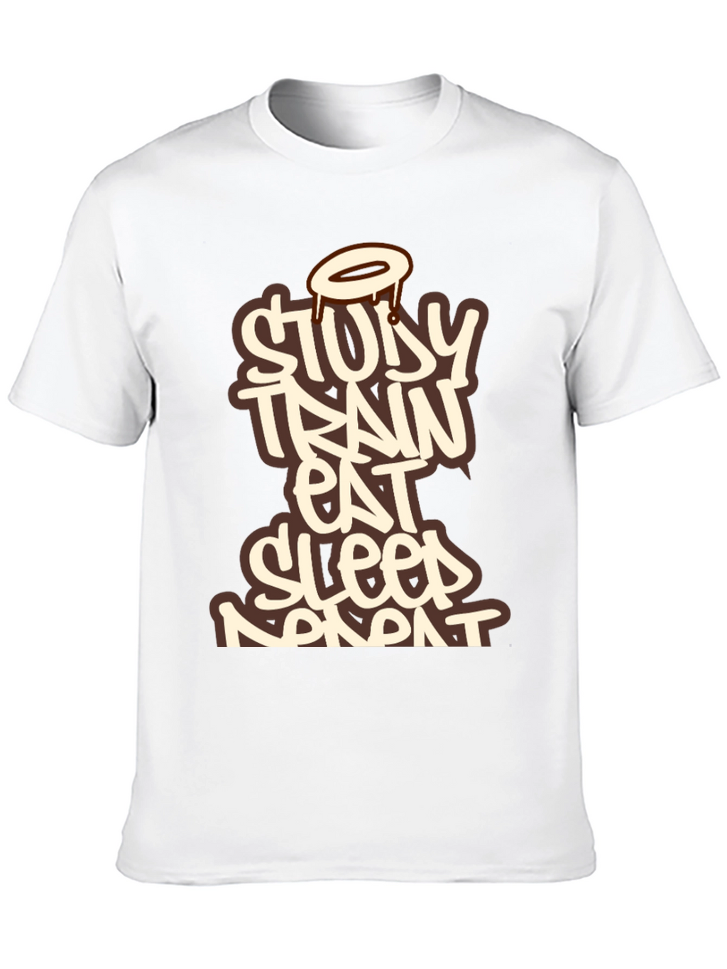 Study Train Eat Sleep Repeat Black T-Shirt
