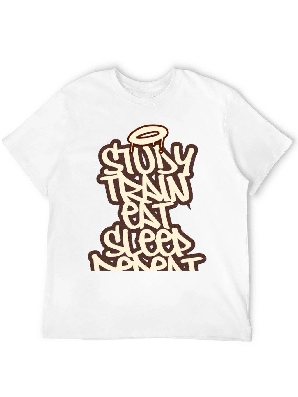 Study Train Eat Sleep Repeat Black T-Shirt