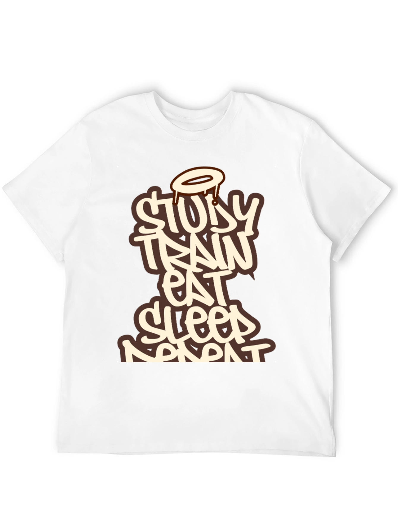 Study Train Eat Sleep Repeat Black T-Shirt