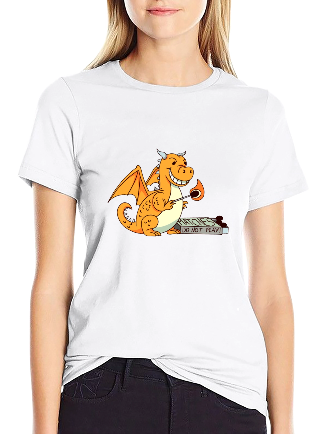 Dragon Matches T-Shirt - Black Graphic Tee