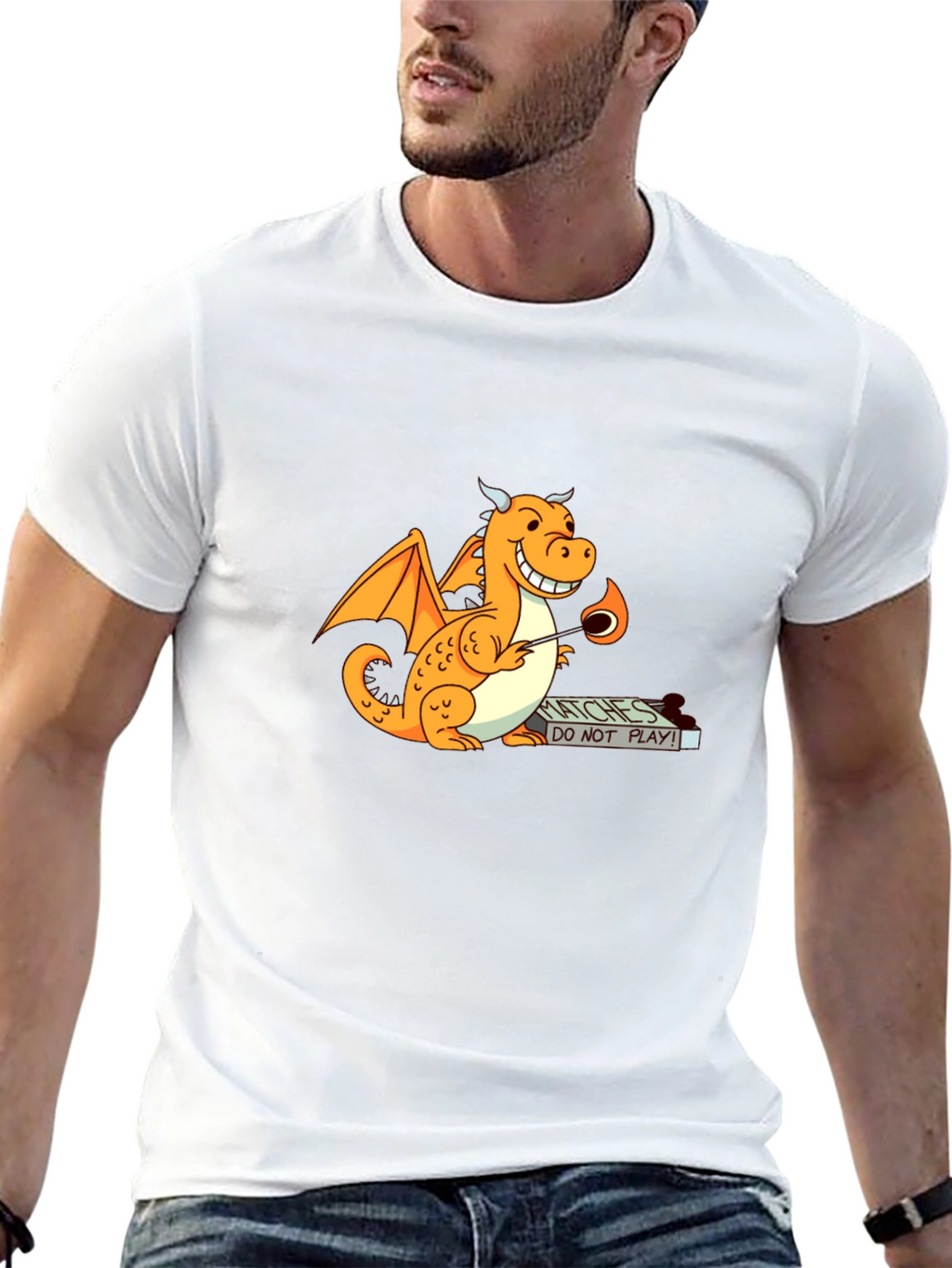 Dragon Matches T-Shirt - Black Graphic Tee