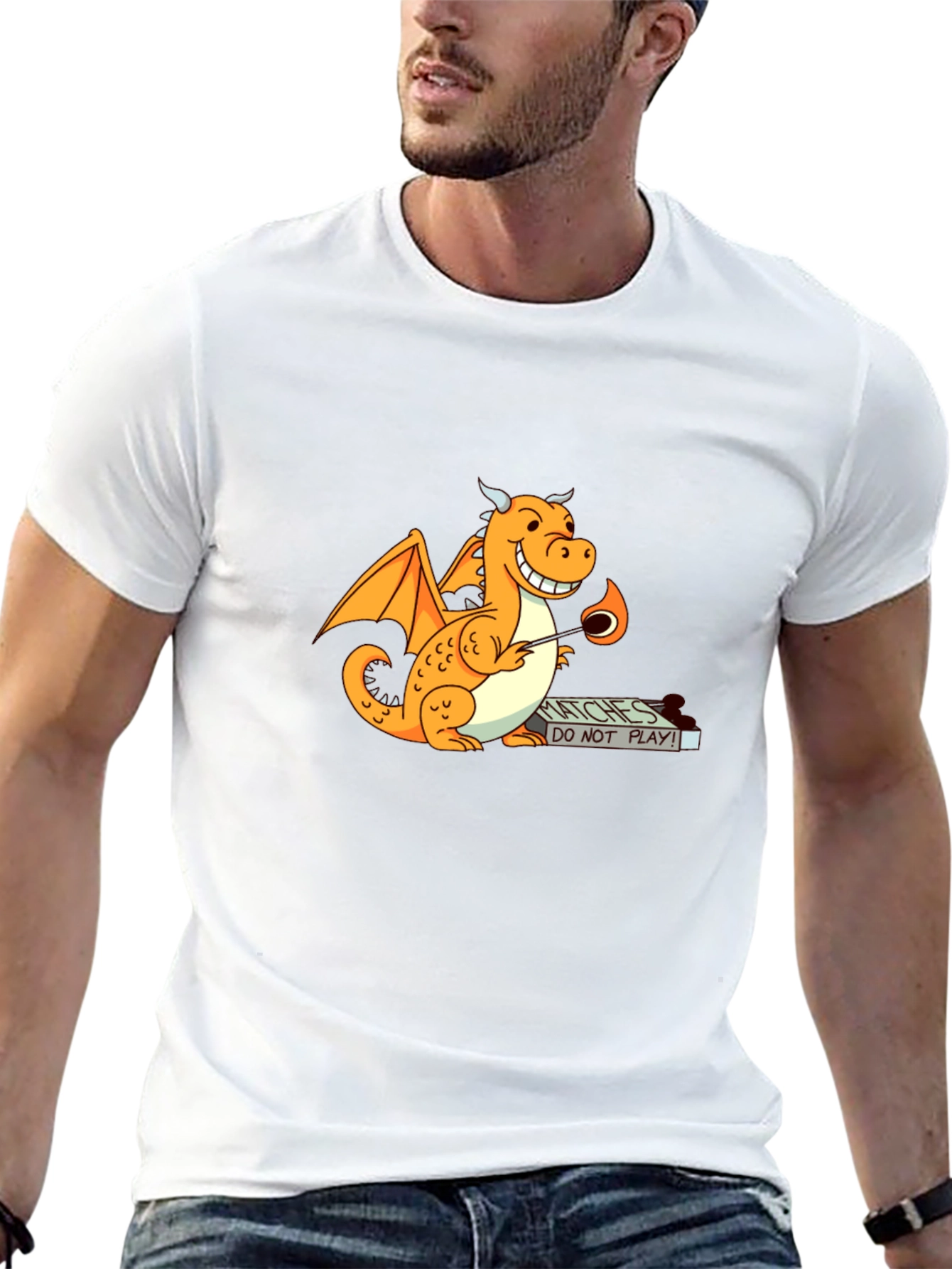 Dragon Matches T-Shirt - Black Graphic Tee