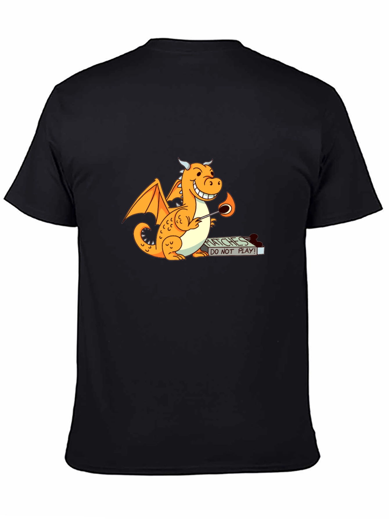 Dragon Matches T-Shirt - Black Graphic Tee