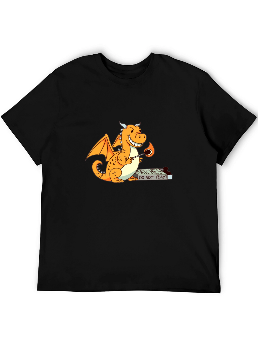 Dragon Matches T-Shirt - Black Graphic Tee