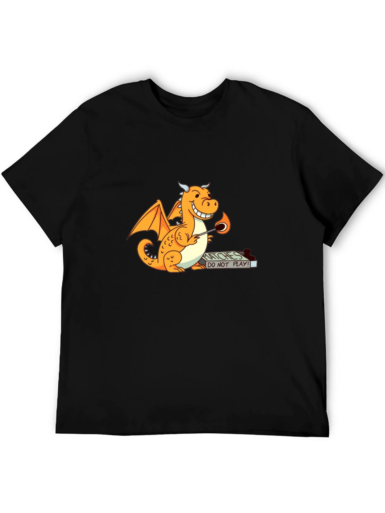 Dragon Matches T-Shirt - Black Graphic Tee