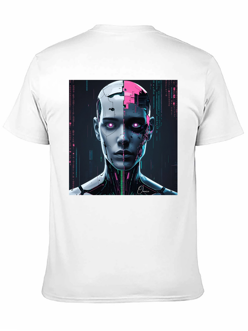 Futuristic Robot Head Graphic Tee