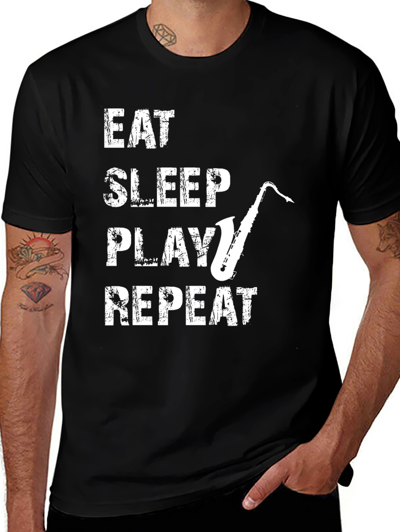 Eat Sleep Play Saxophone Repeat T-Shirt