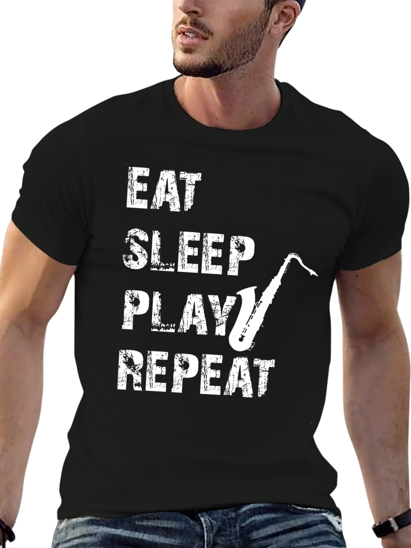 Eat Sleep Play Saxophone Repeat T-Shirt