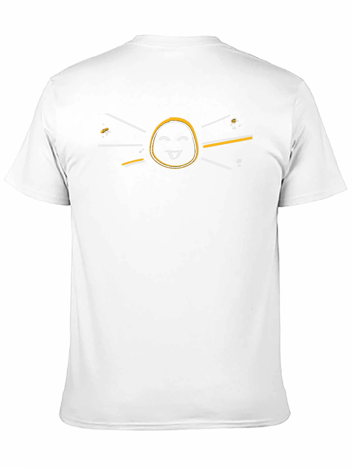 Happy Sun Graphic Tee - Black Cotton Casual Shirt