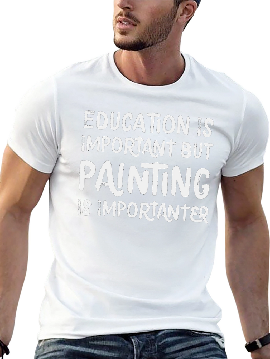 Education is Important But Painting T-Shirt