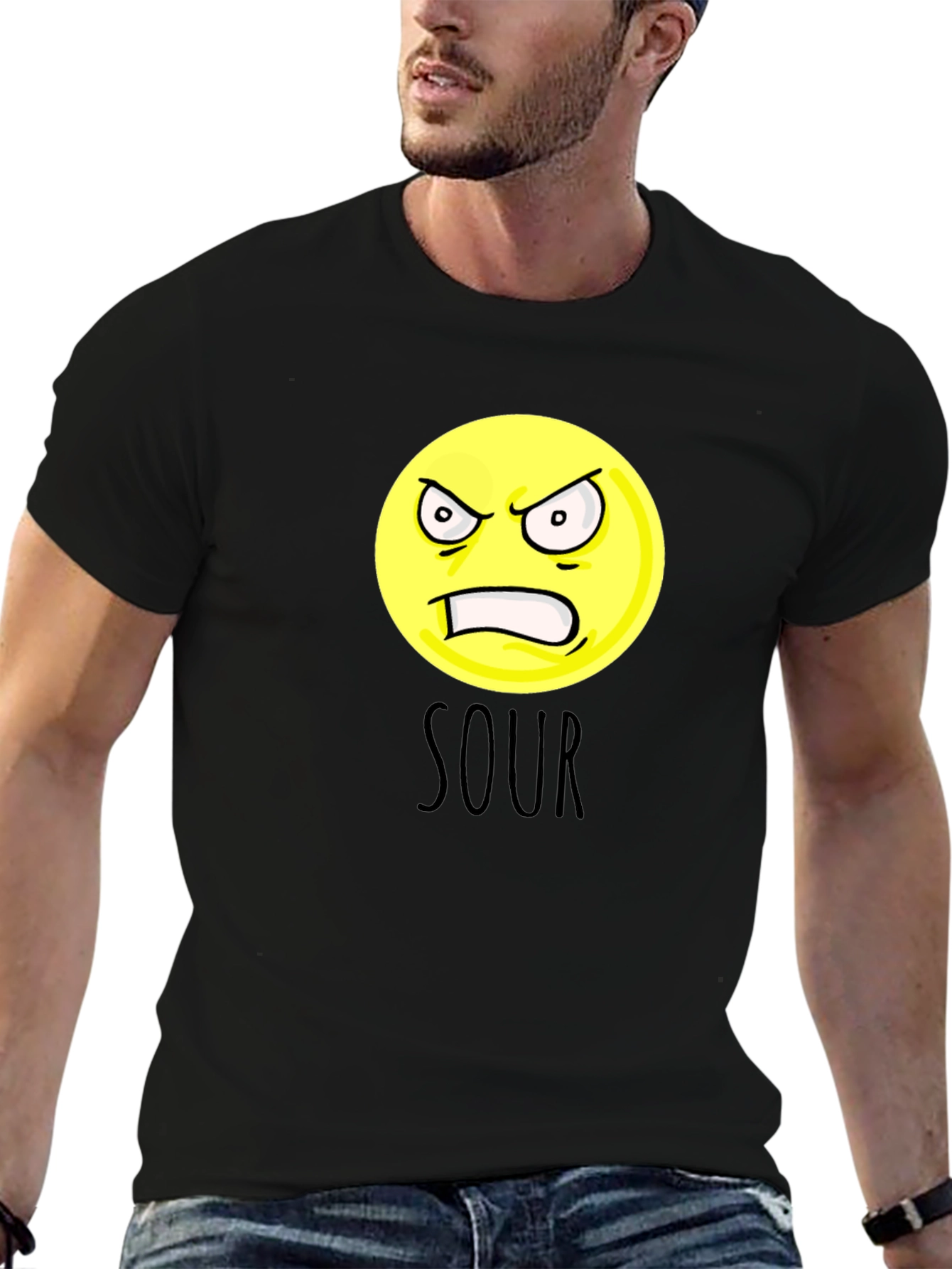 Sour Emoji Graphic T-Shirt - Unisex Cotton Tee