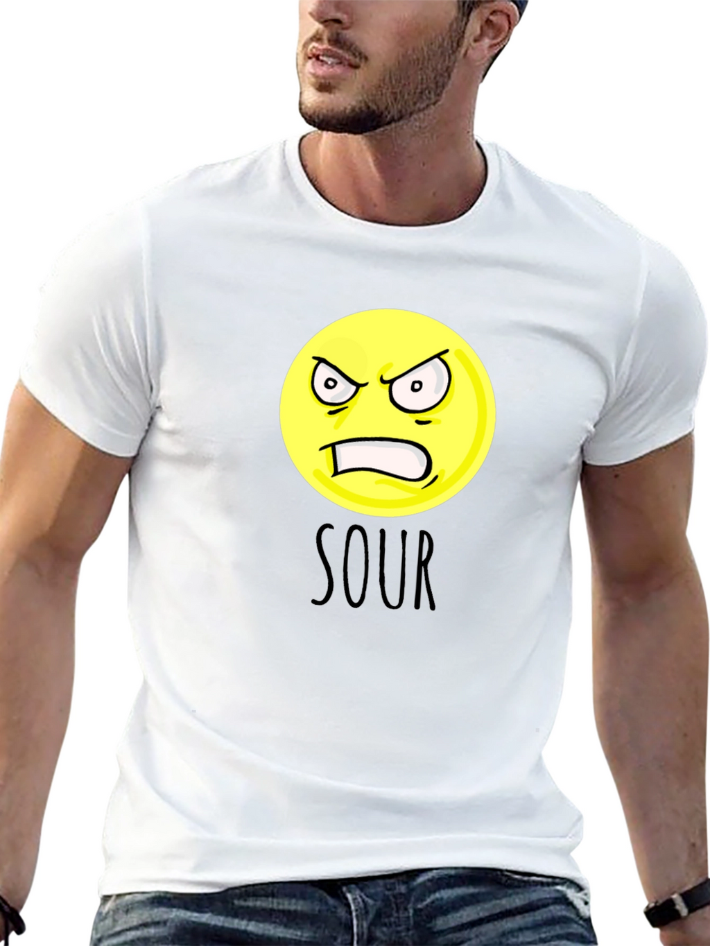Sour Emoji Graphic T-Shirt - Unisex Cotton Tee
