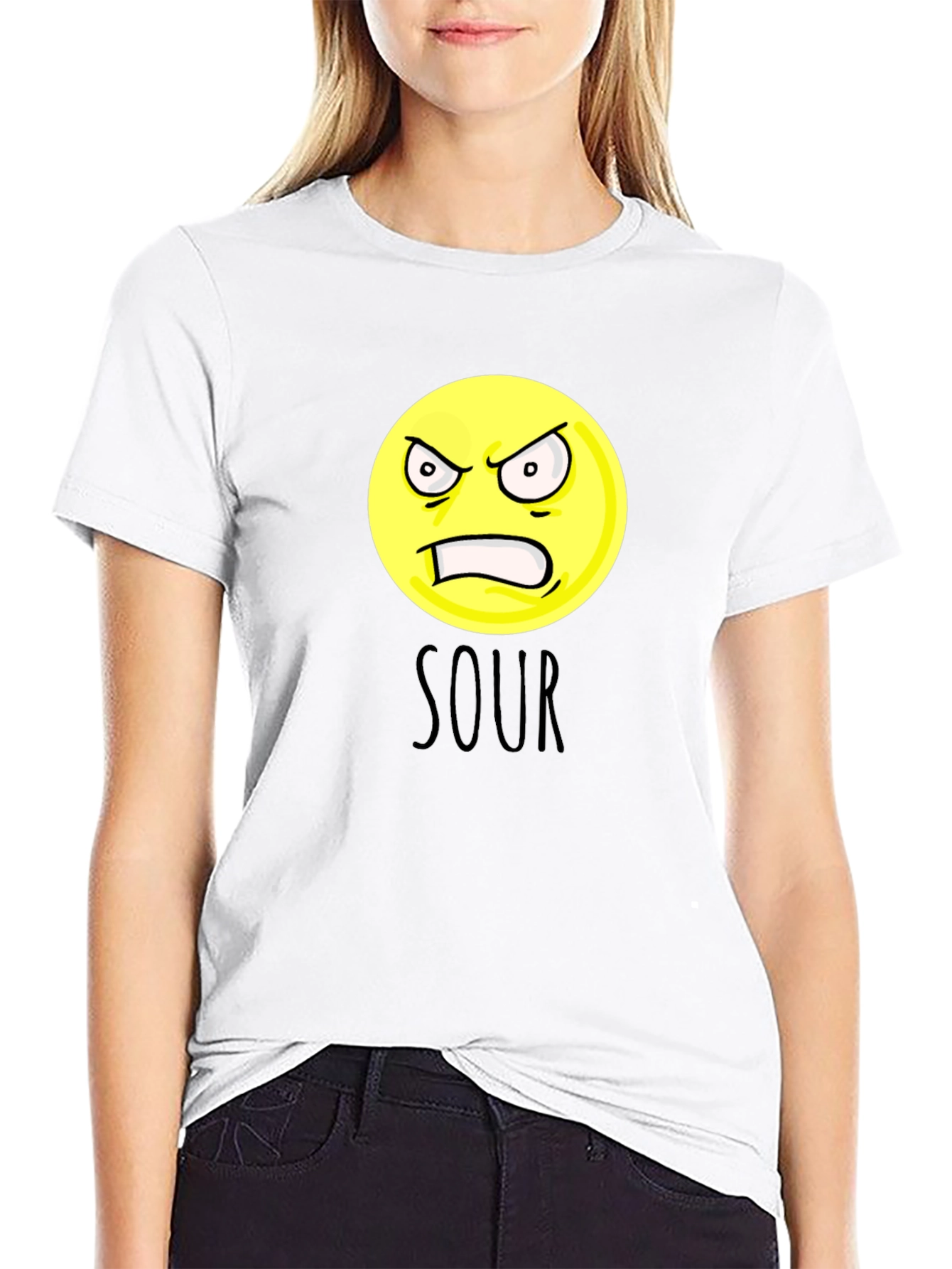 Sour Emoji Graphic T-Shirt - Unisex Cotton Tee