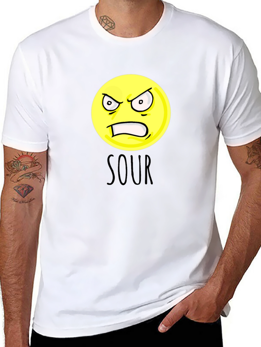 Sour Emoji Graphic T-Shirt - Unisex Cotton Tee