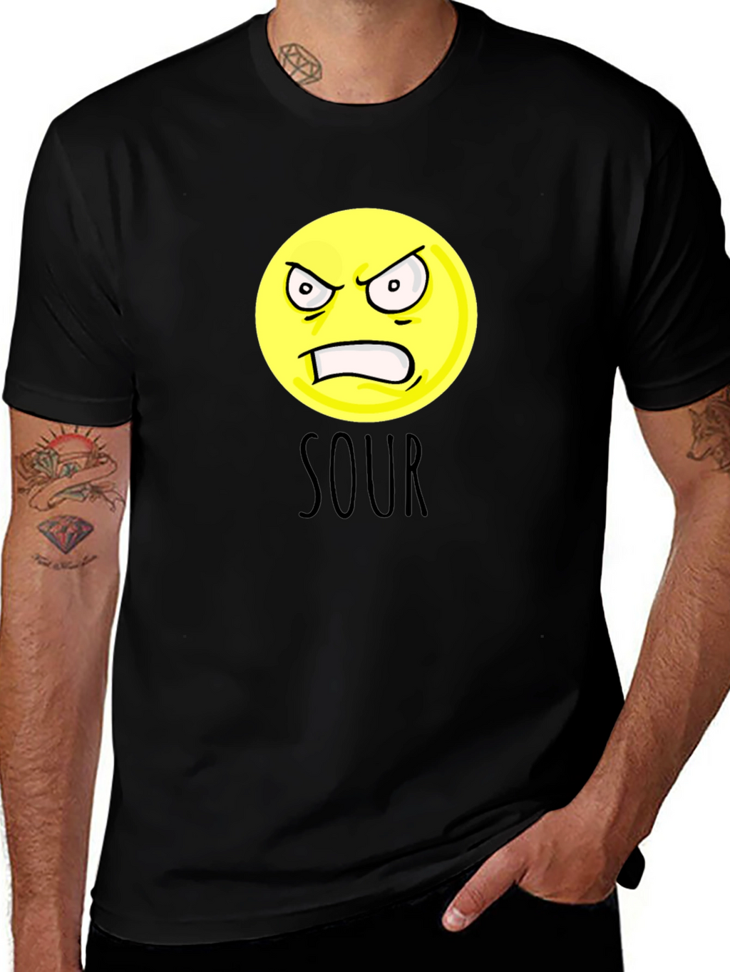 Sour Emoji Graphic T-Shirt - Unisex Cotton Tee