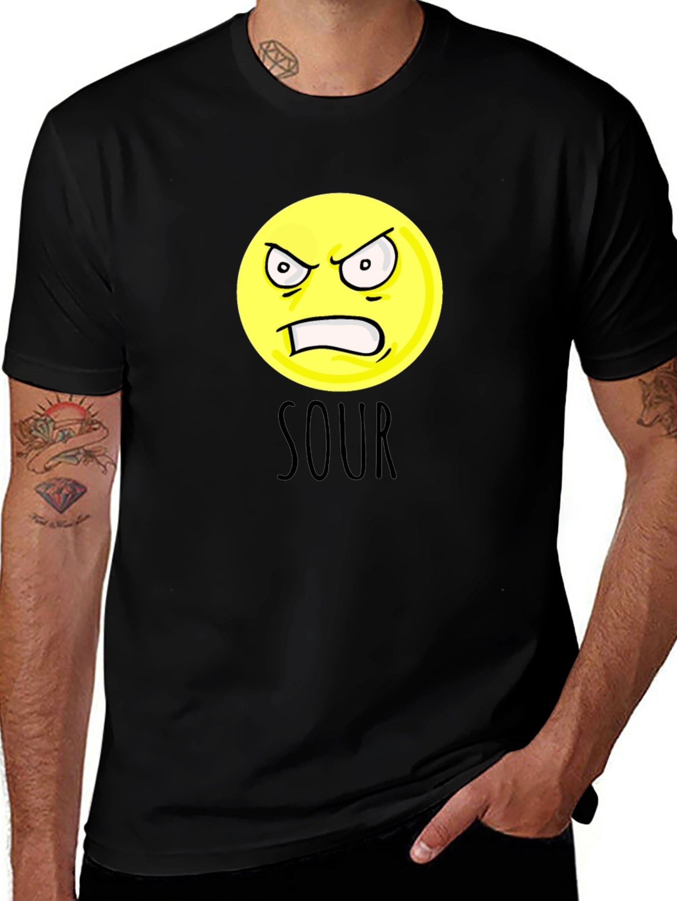 Sour Emoji Graphic T-Shirt - Unisex Cotton Tee