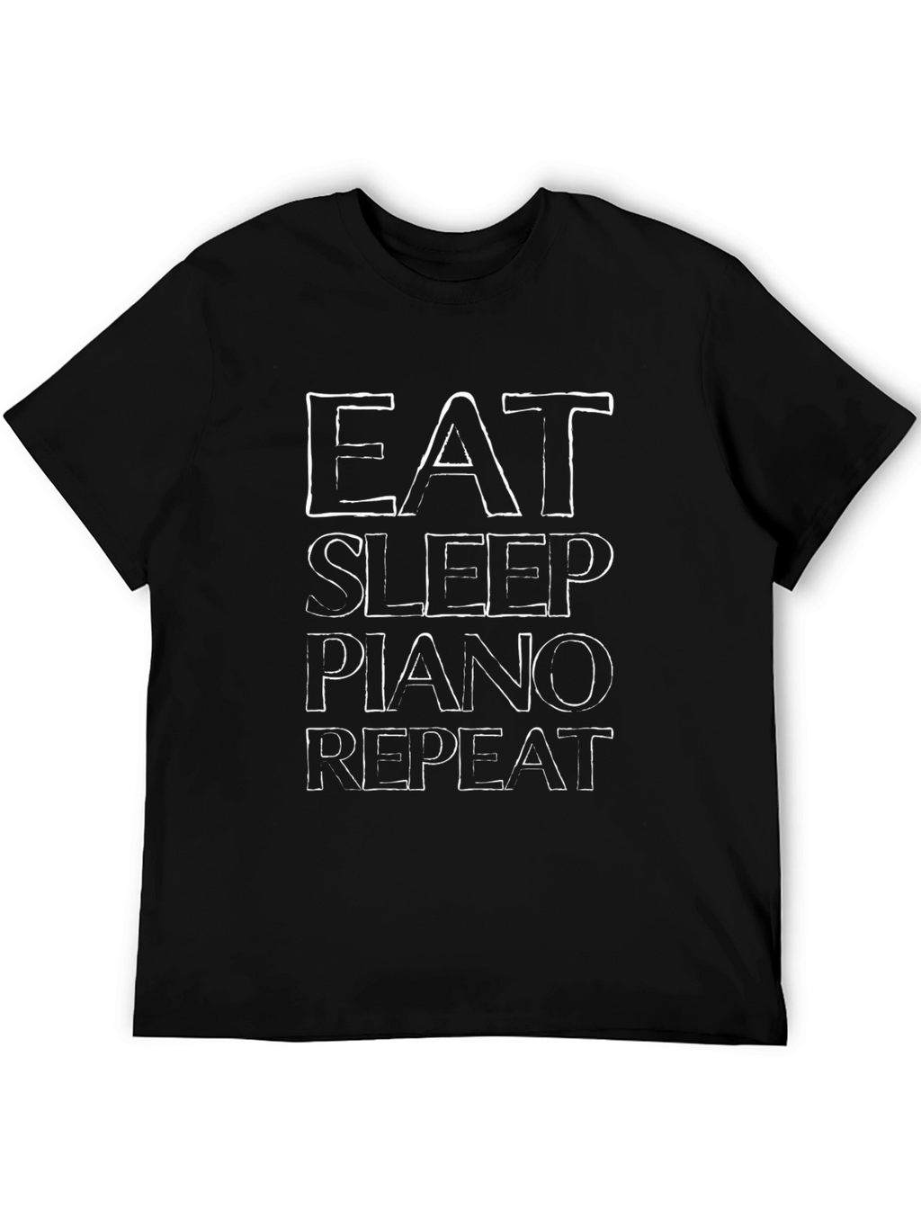 Eat Sleep Piano Repeat Graphic T-Shirt