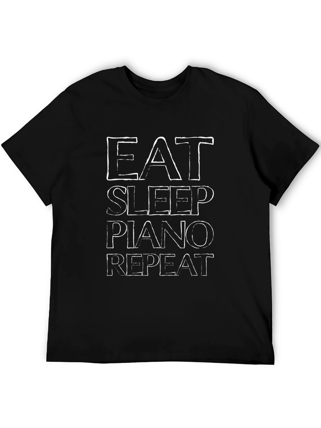 Eat Sleep Piano Repeat Graphic T-Shirt